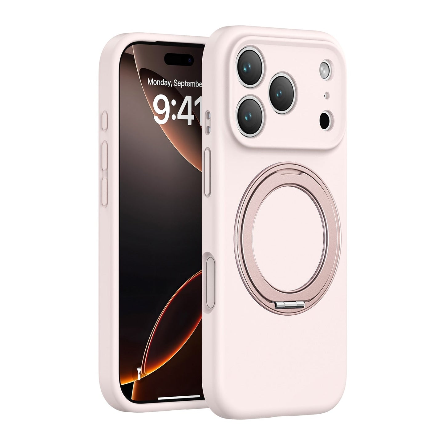 360 Ring Stand Liquid Silicone iPhone Case