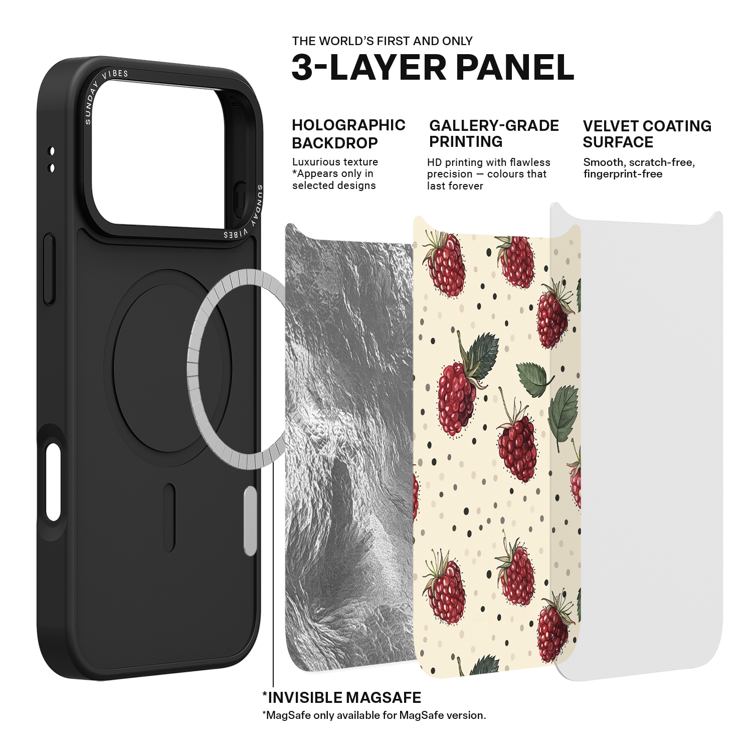 Raspberry Delight iPhone Case