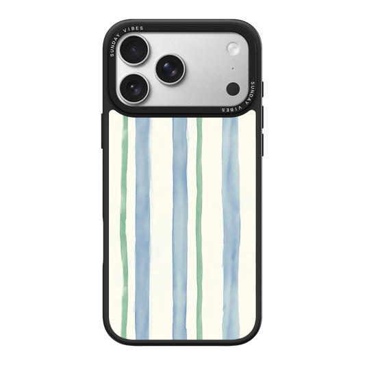 Azure Meadow Stripe iPhone Case