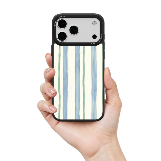 Azure Meadow Stripe iPhone Case