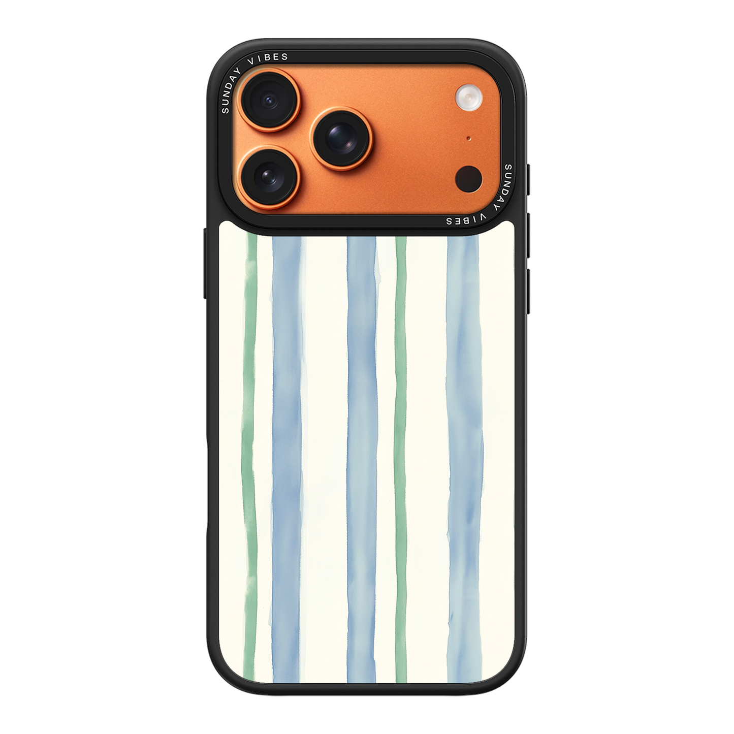 Azure Meadow Stripe iPhone Case