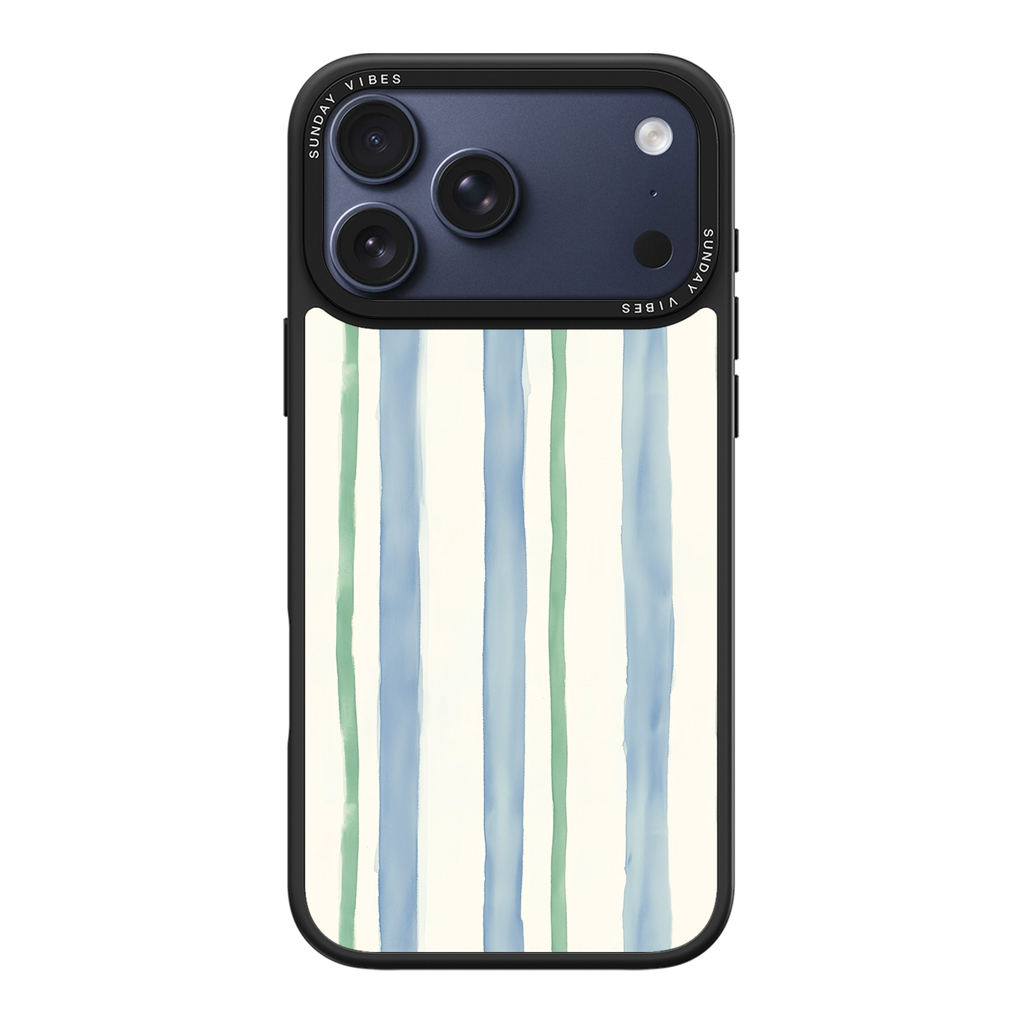 Azure Meadow Stripe iPhone Case