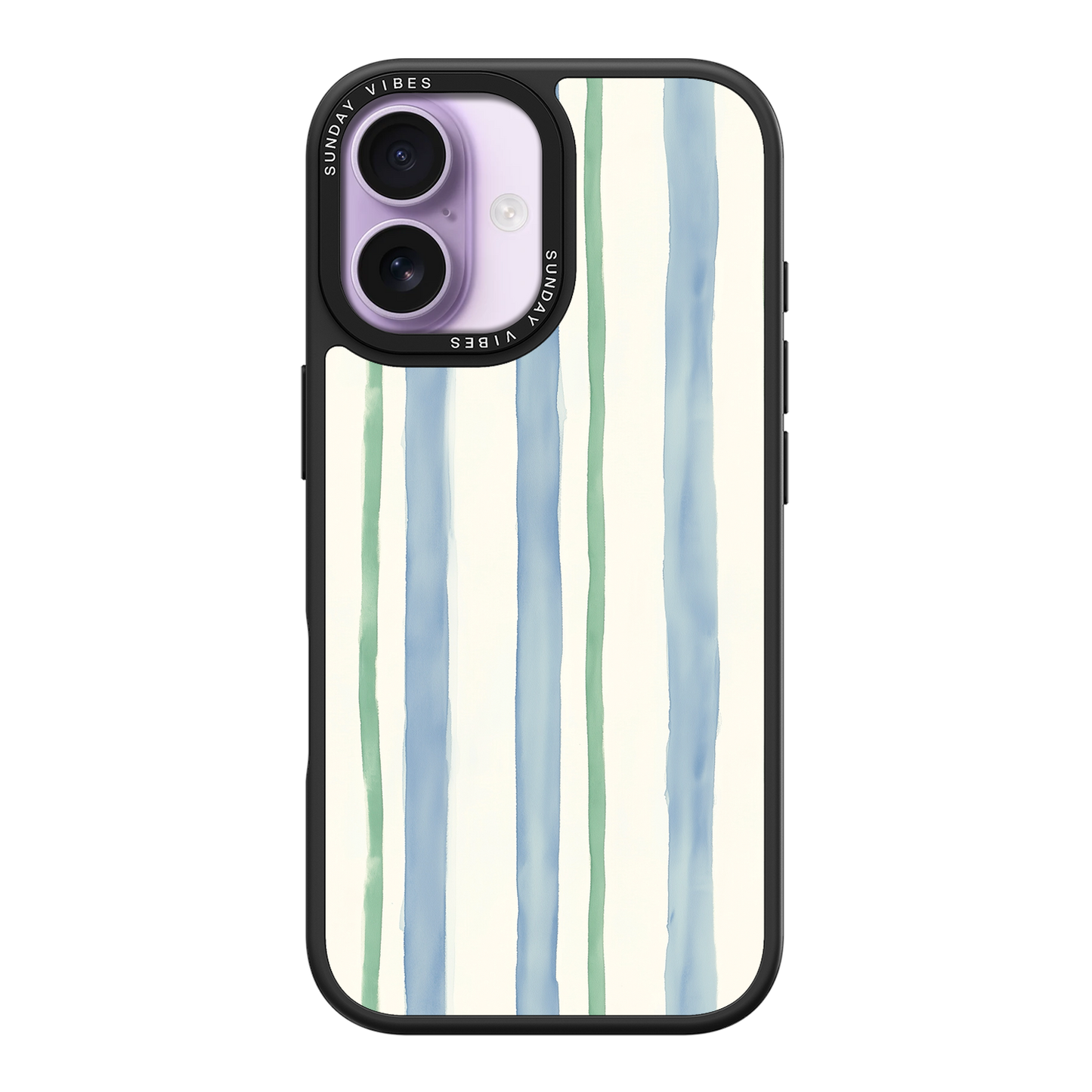 Azure Meadow Stripe iPhone Case