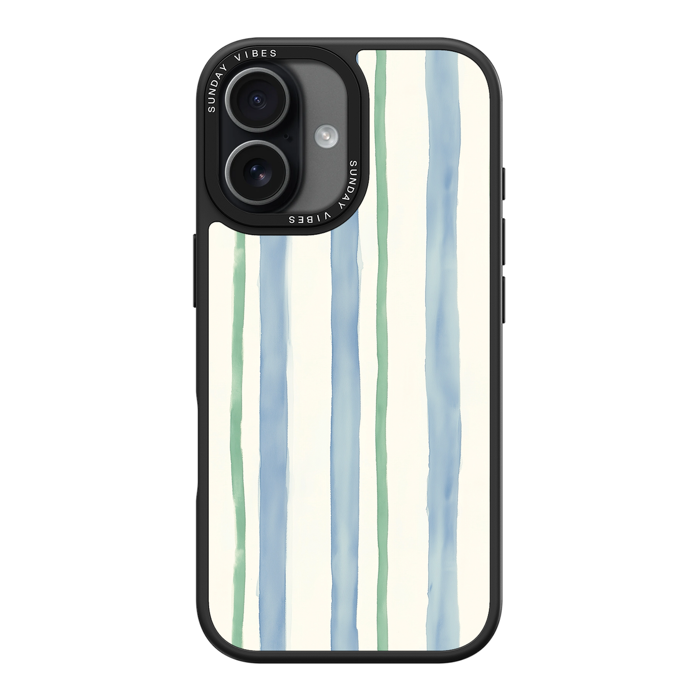 Azure Meadow Stripe iPhone Case