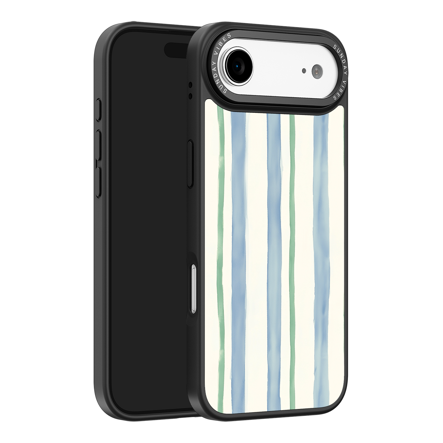 Azure Meadow Stripe iPhone Case