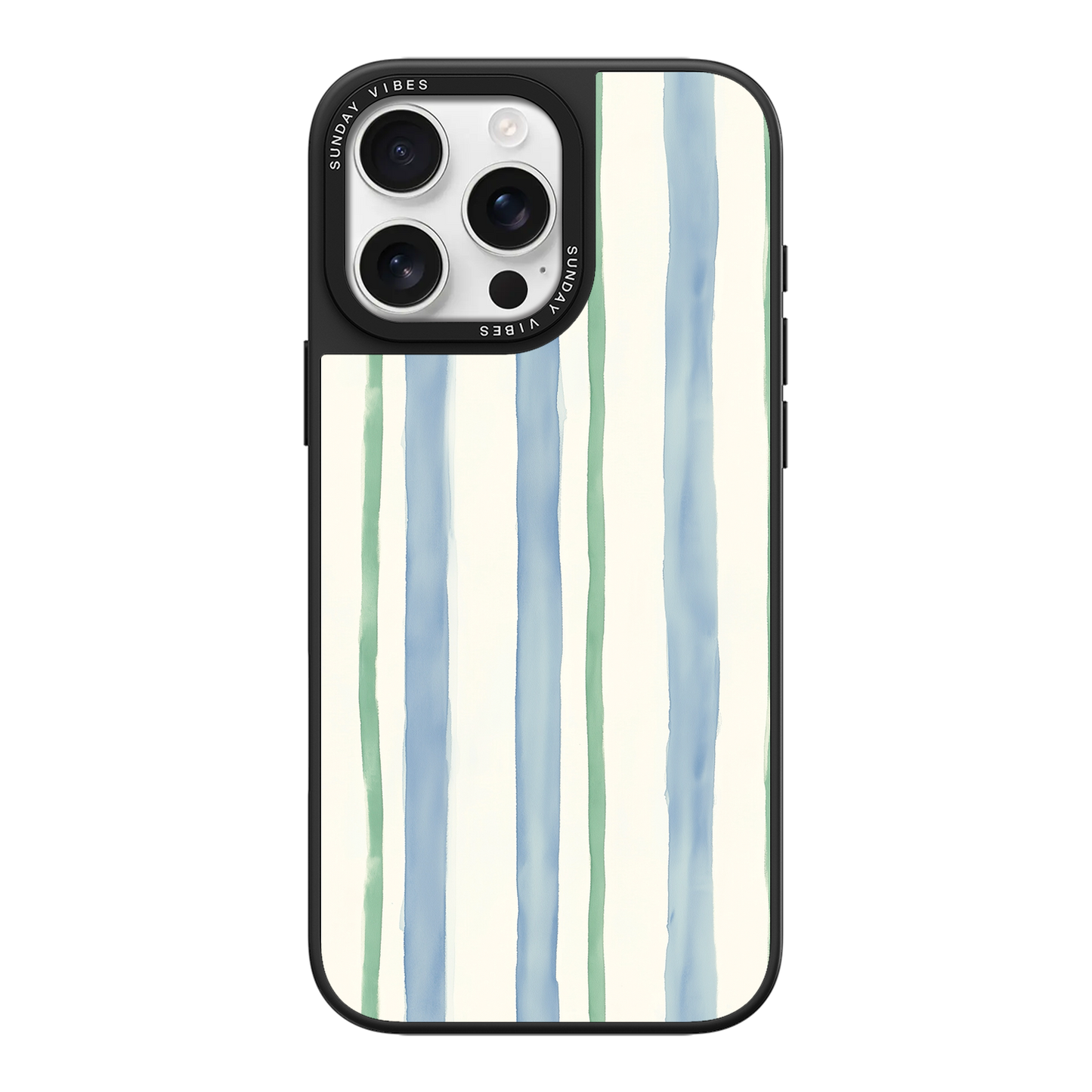 Azure Meadow Stripe iPhone Case