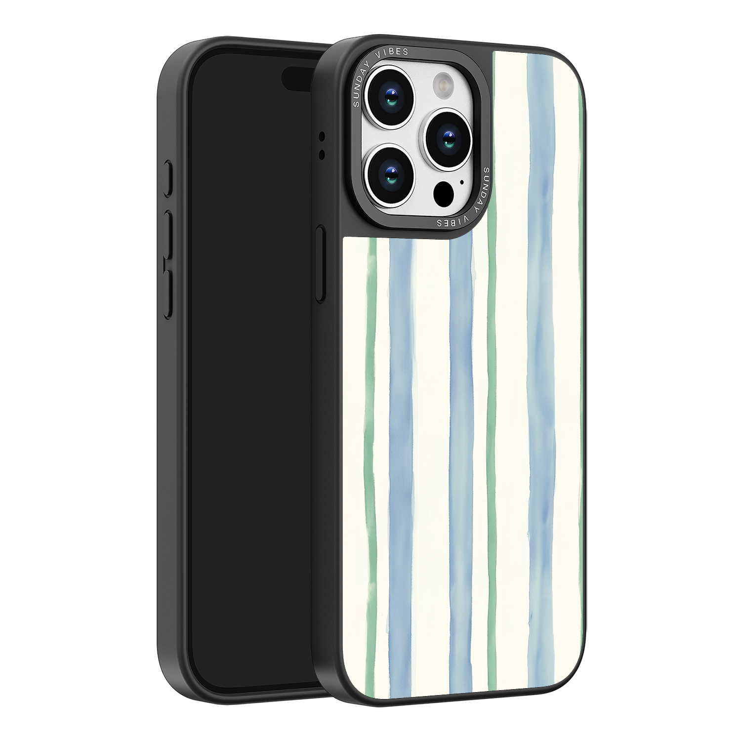Azure Meadow Stripe iPhone Case