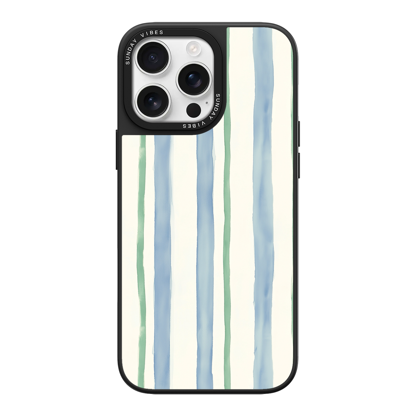 Azure Meadow Stripe iPhone Case