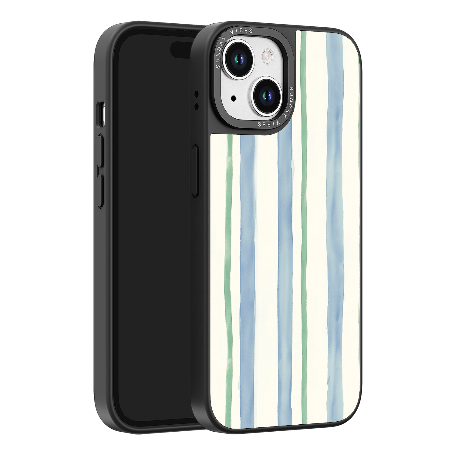 Azure Meadow Stripe iPhone Case