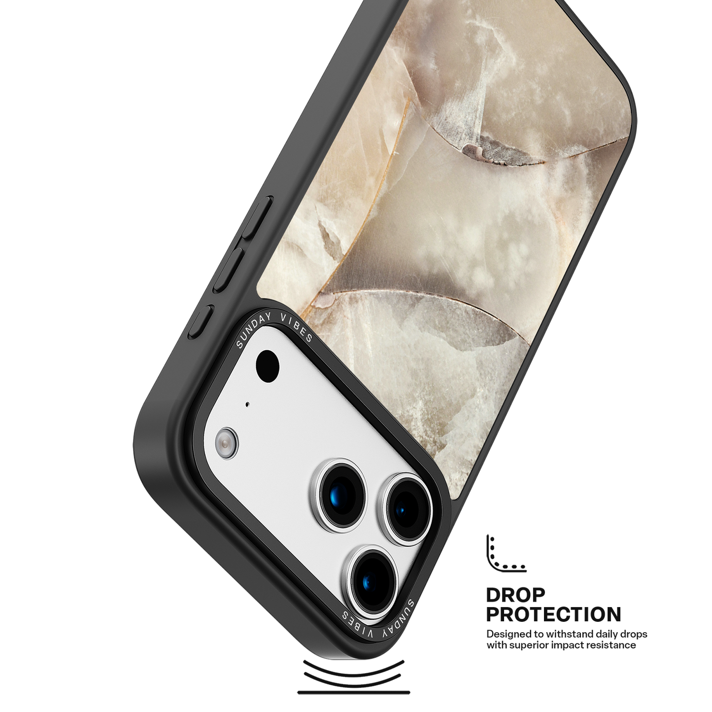 Alabaster Whirl iPhone Case