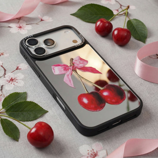 Cherry Charm Mirror iPhone Case