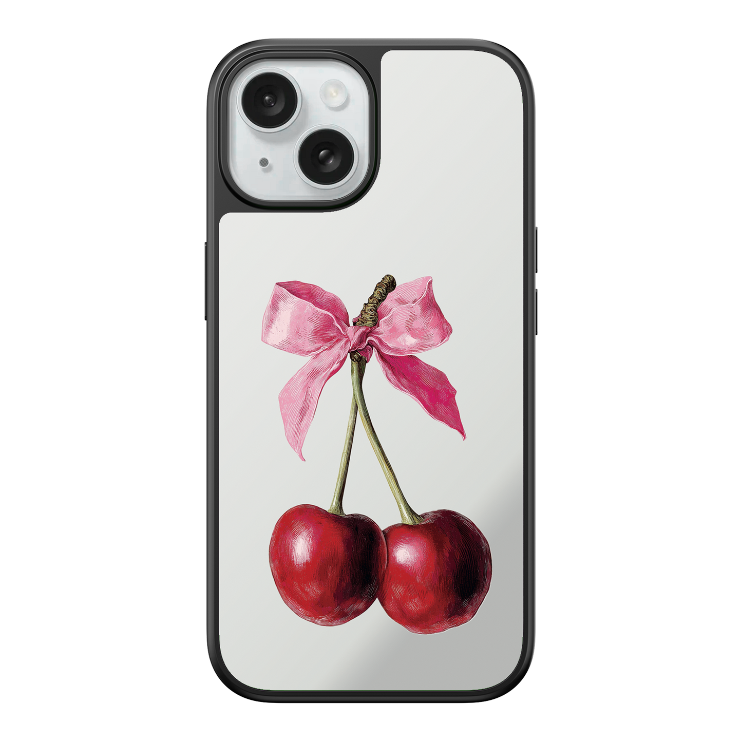 Cherry Charm Mirror iPhone Case