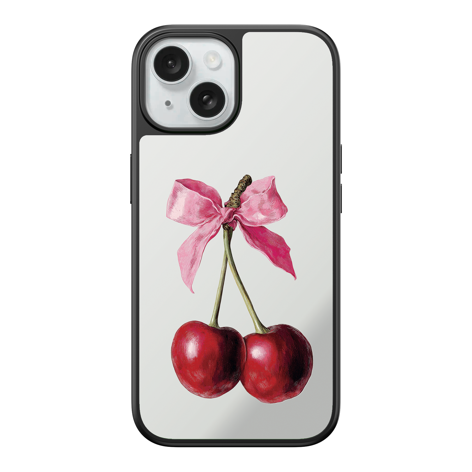 Cherry Charm Mirror iPhone Case