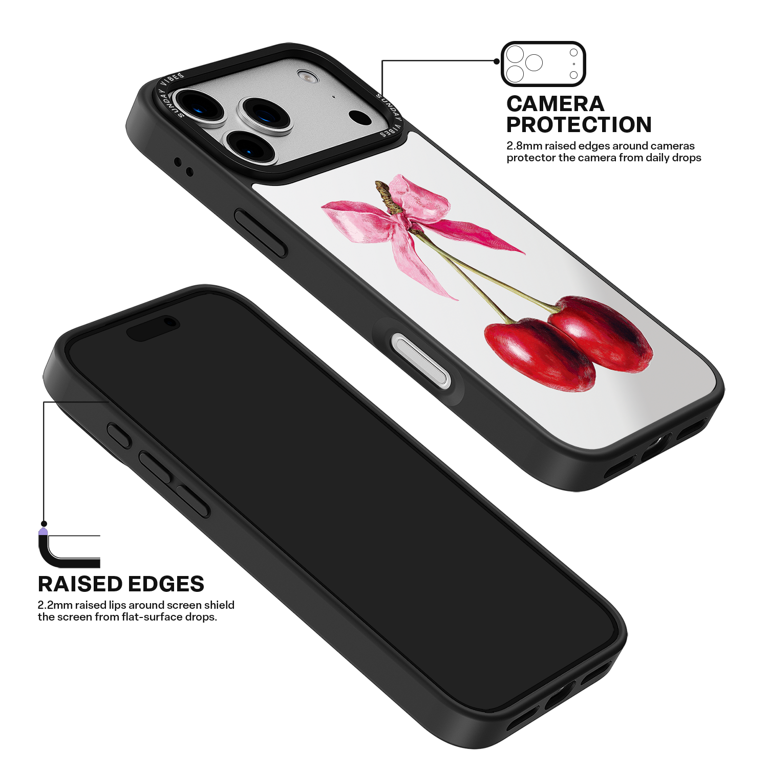Cherry Charm Mirror iPhone Case