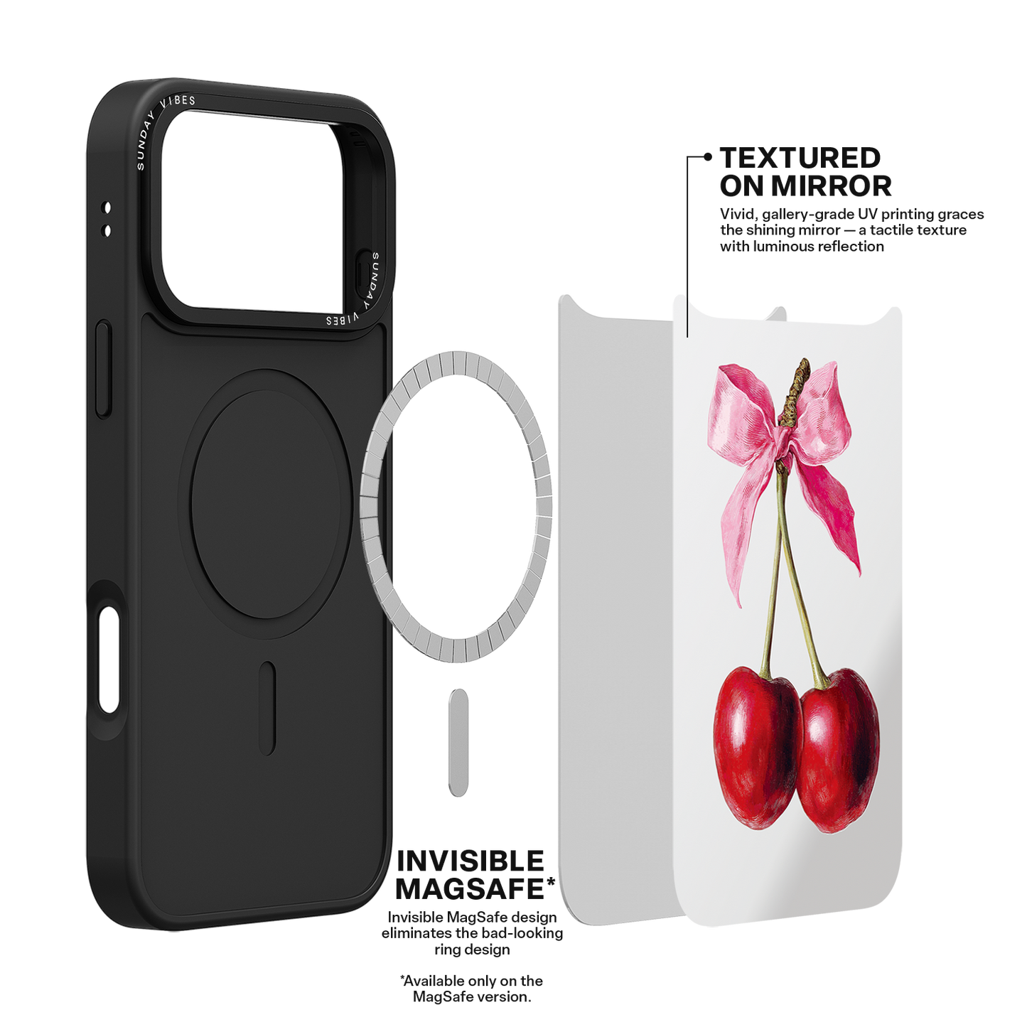 Cherry Charm Mirror iPhone Case