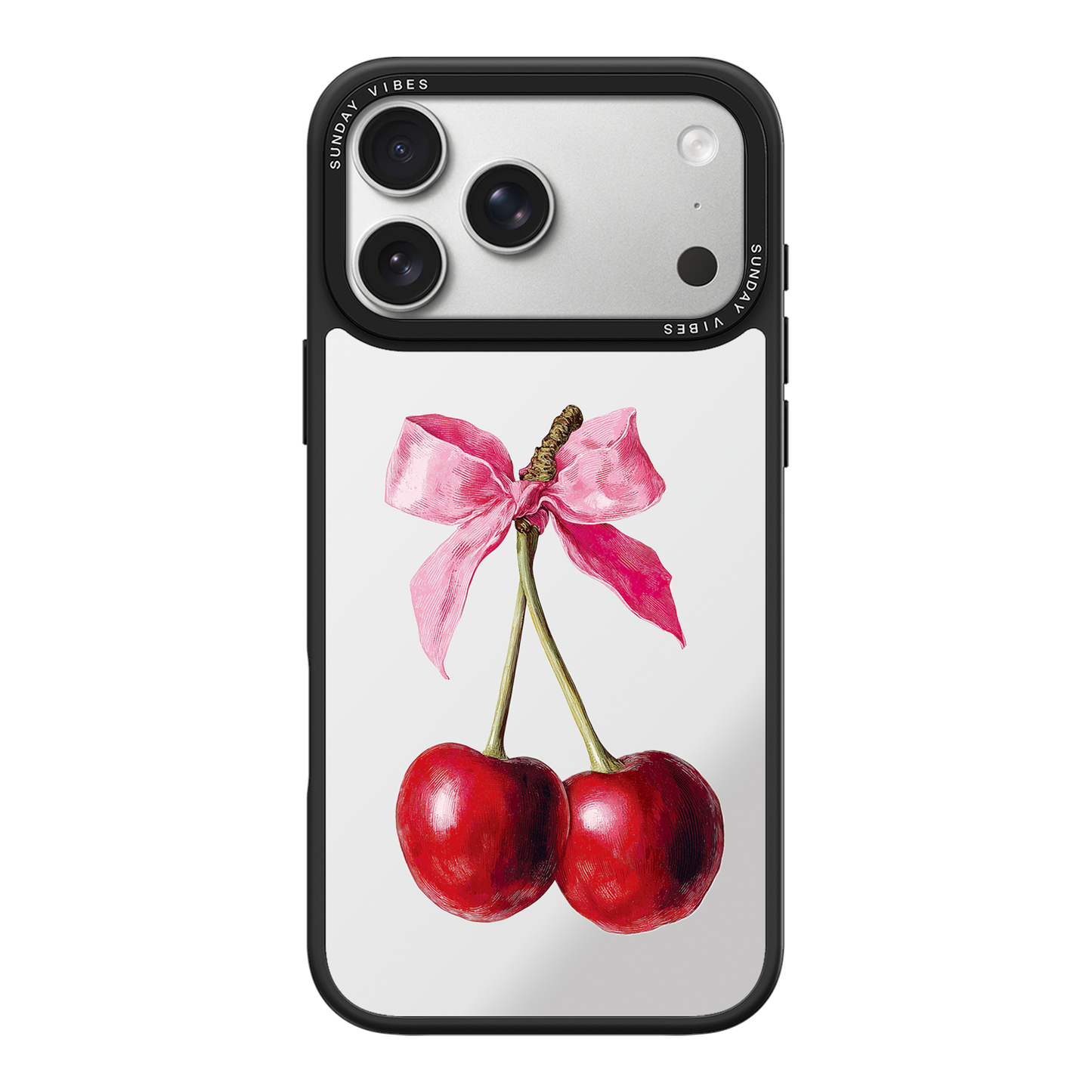 Cherry Charm Mirror iPhone Case
