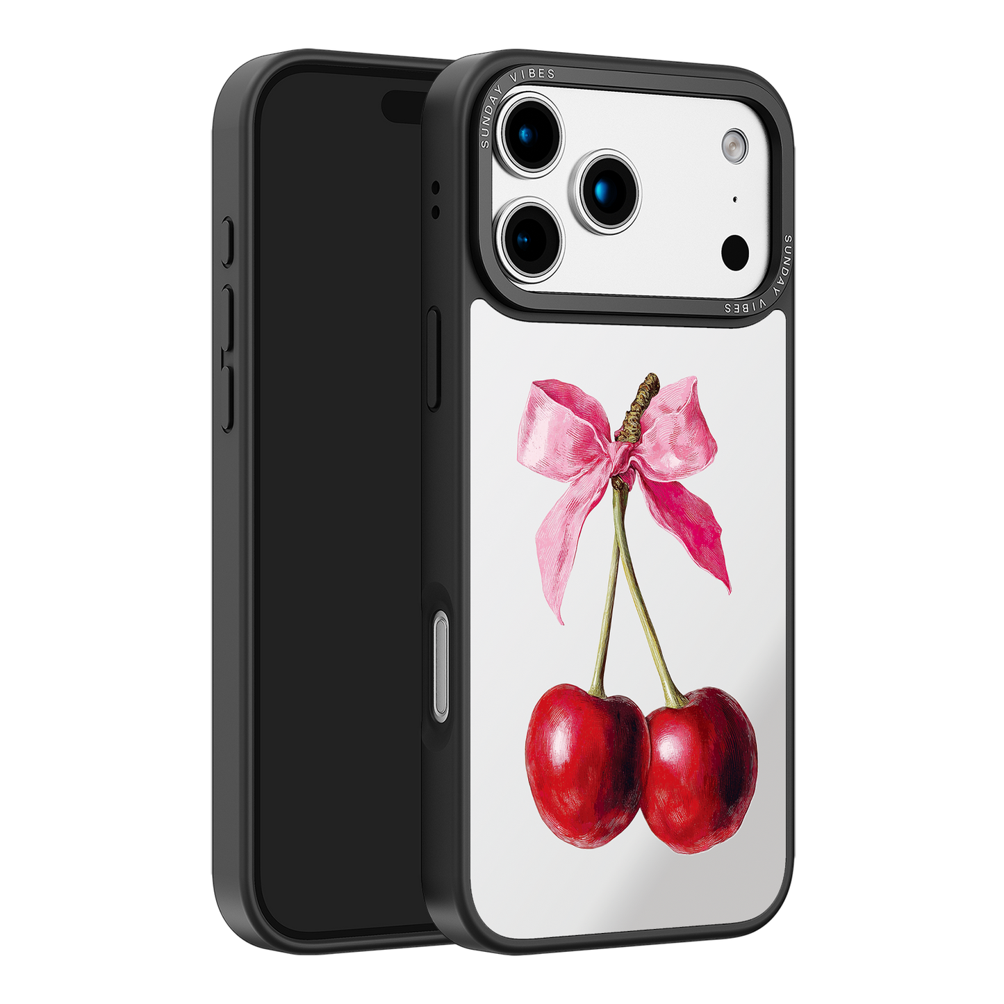 Cherry Charm Mirror iPhone Case