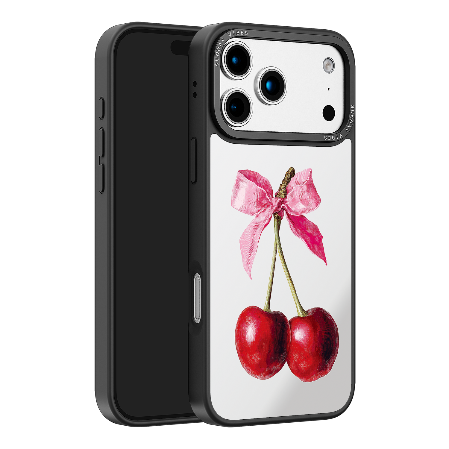 Cherry Charm Mirror iPhone Case