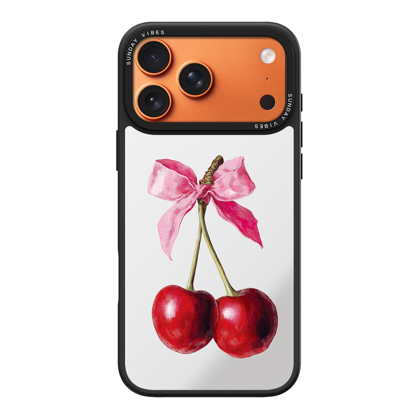 Cherry Charm Mirror iPhone Case