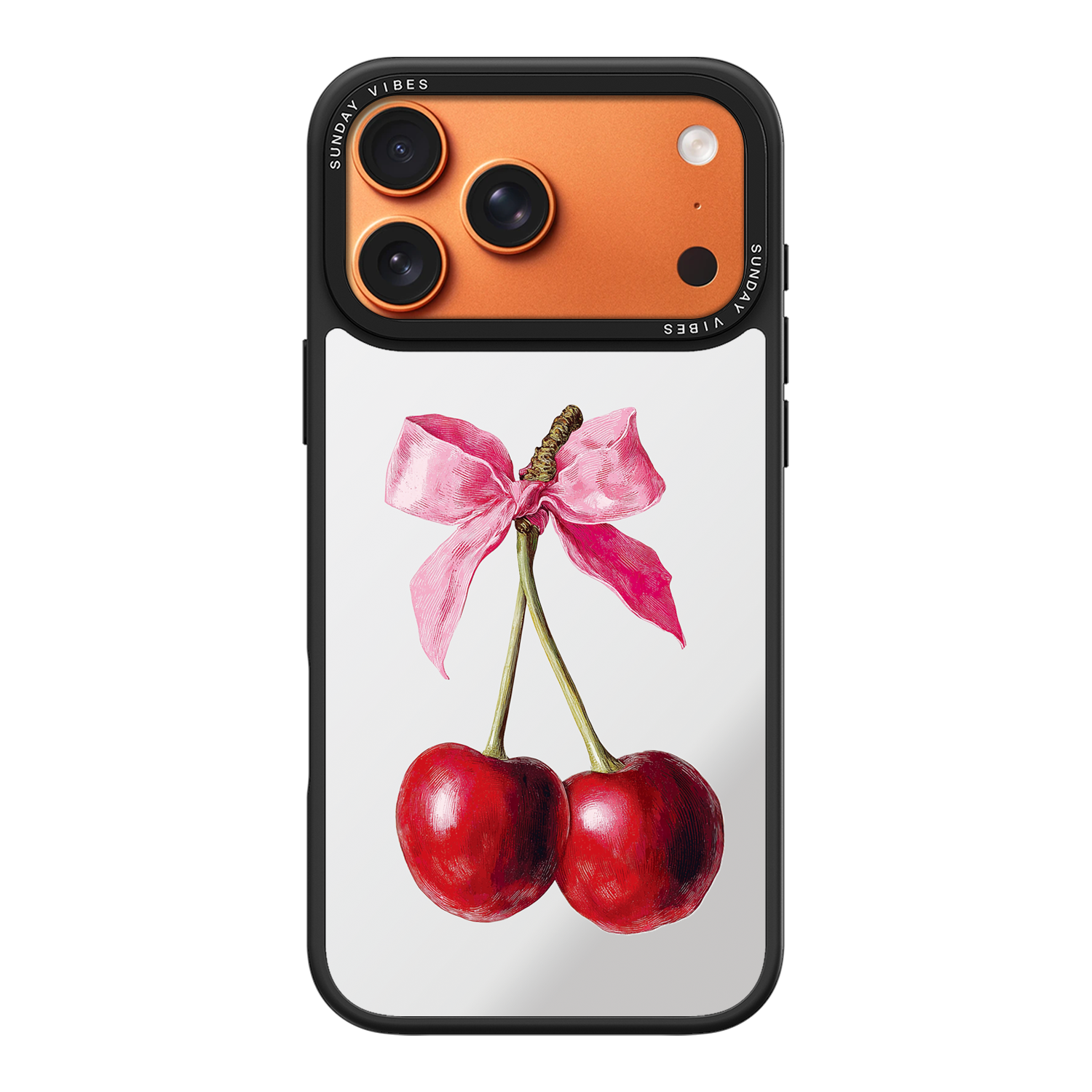 Cherry Charm Mirror iPhone Case