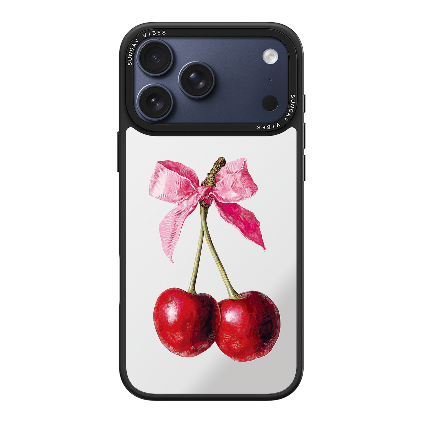Cherry Charm Mirror iPhone Case