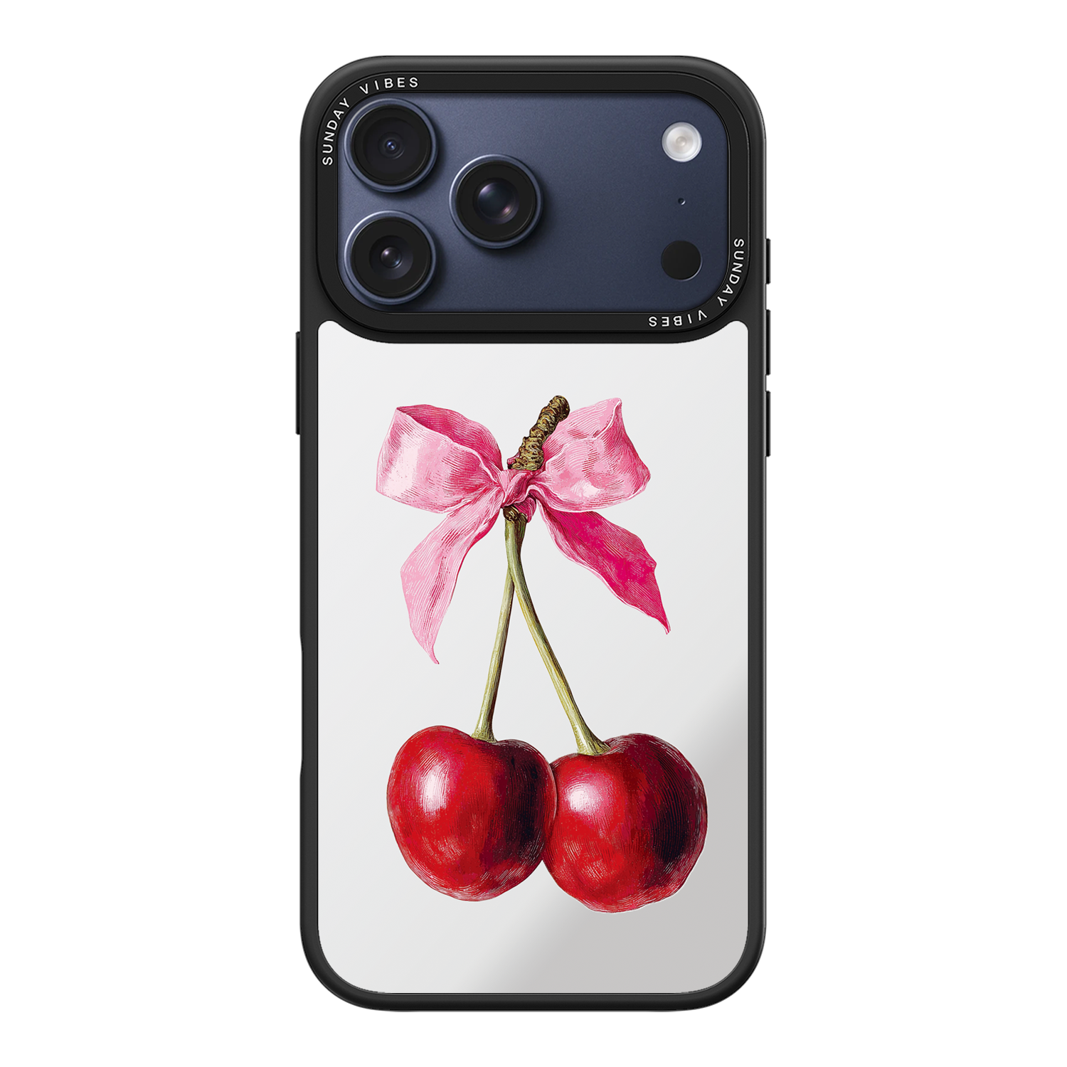Cherry Charm Mirror iPhone Case