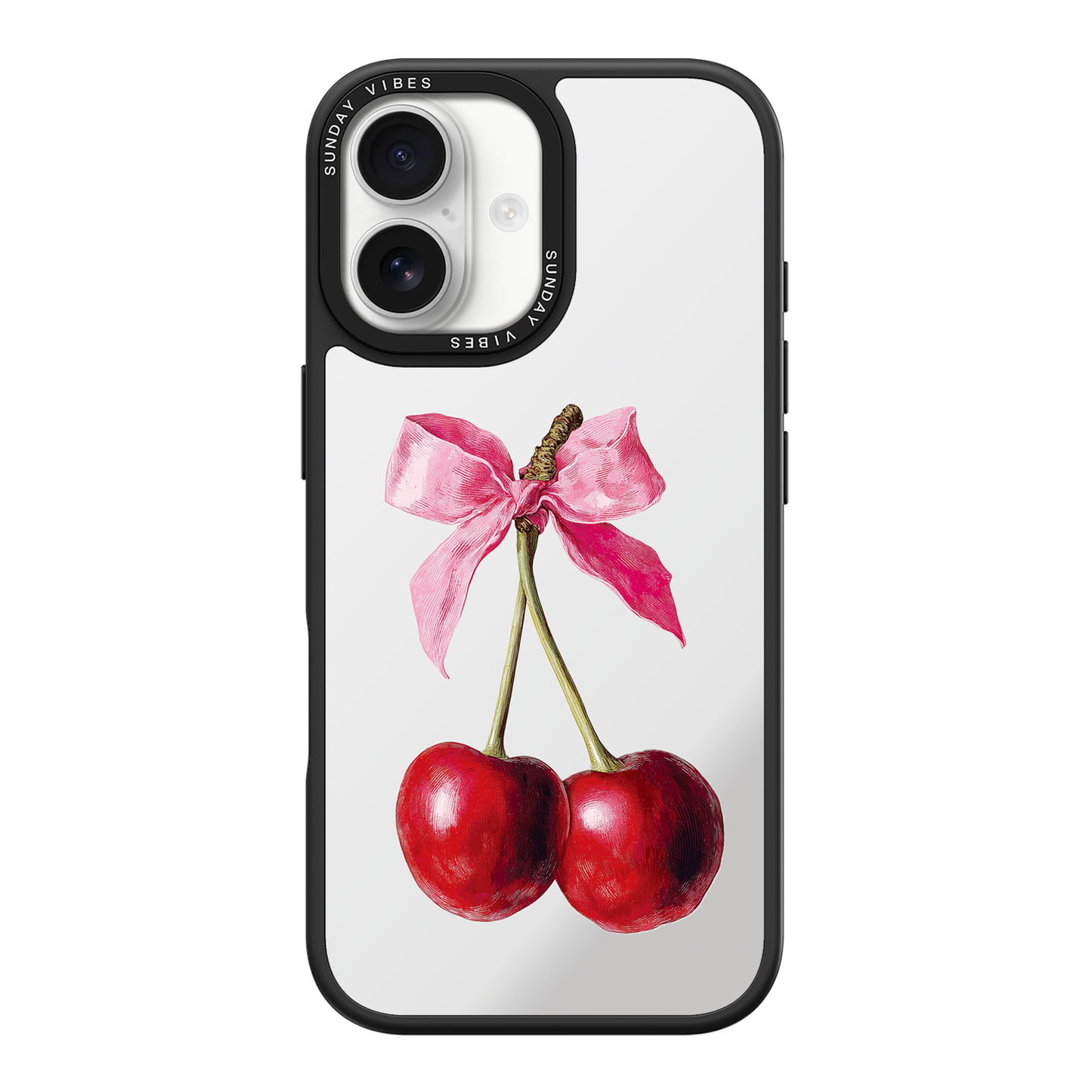 Cherry Charm Mirror iPhone Case