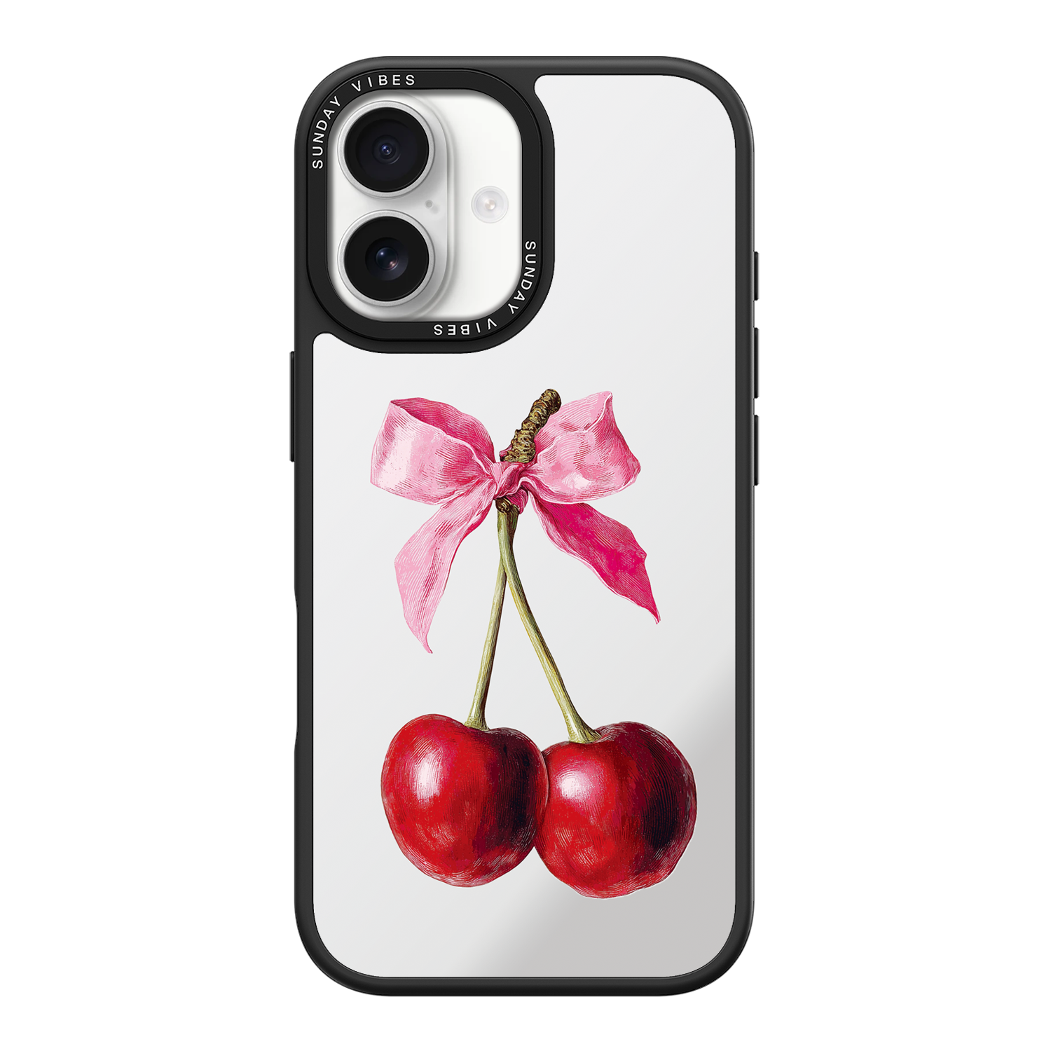 Cherry Charm Mirror iPhone Case