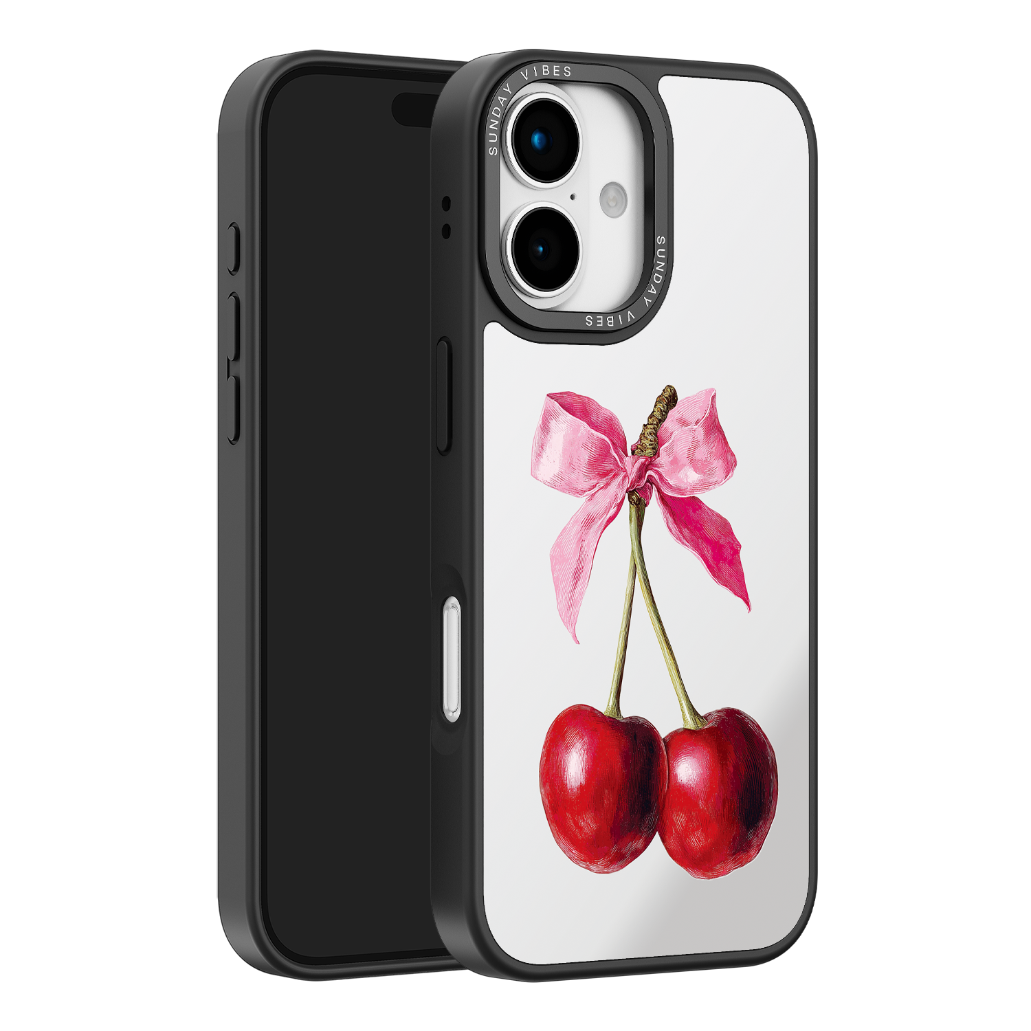 Cherry Charm Mirror iPhone Case