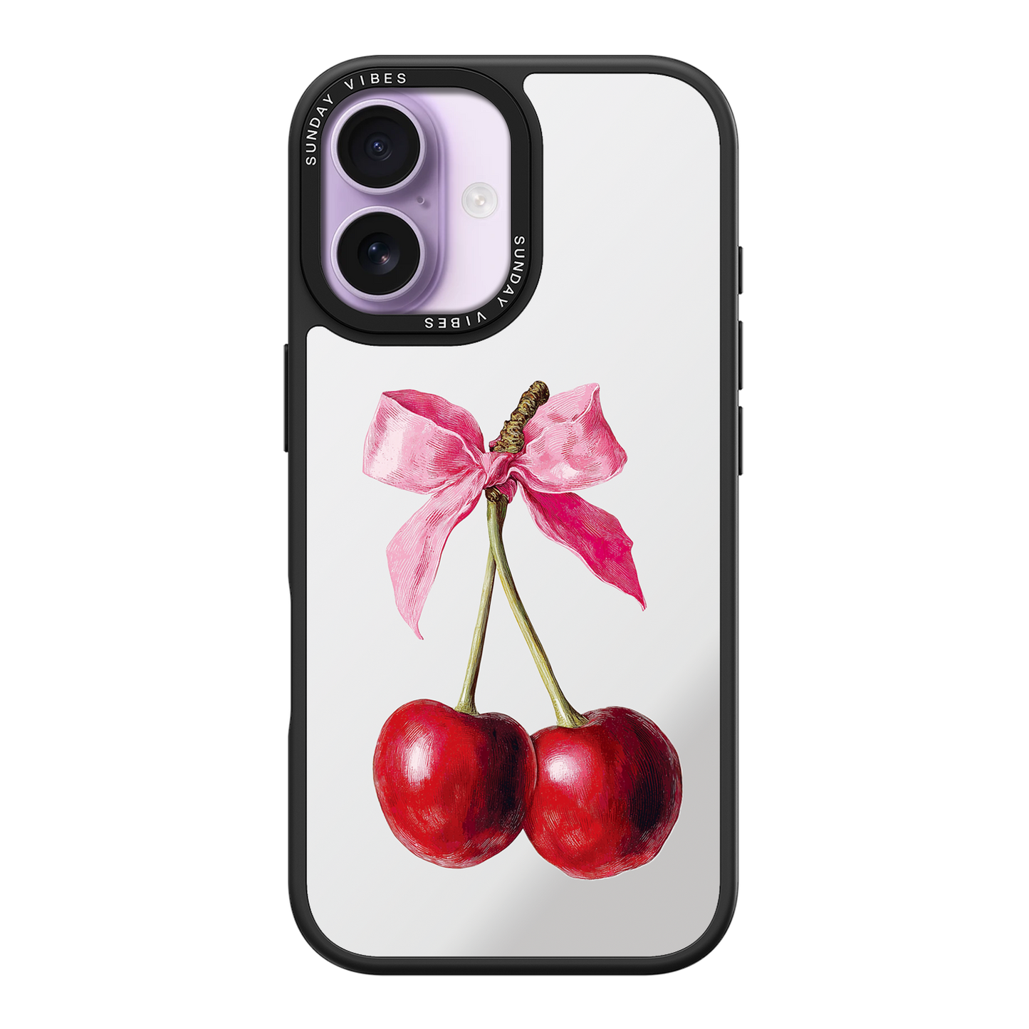 Cherry Charm Mirror iPhone Case