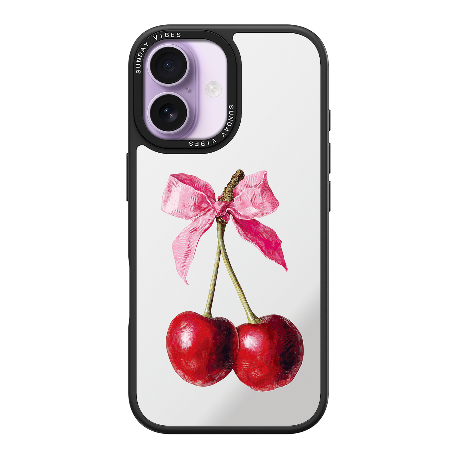 Cherry Charm Mirror iPhone Case