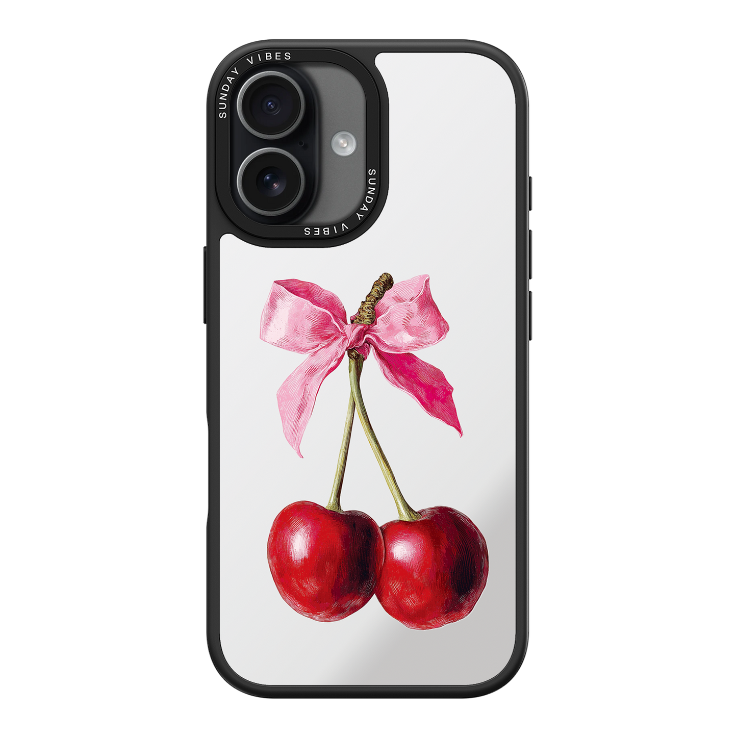 Cherry Charm Mirror iPhone Case