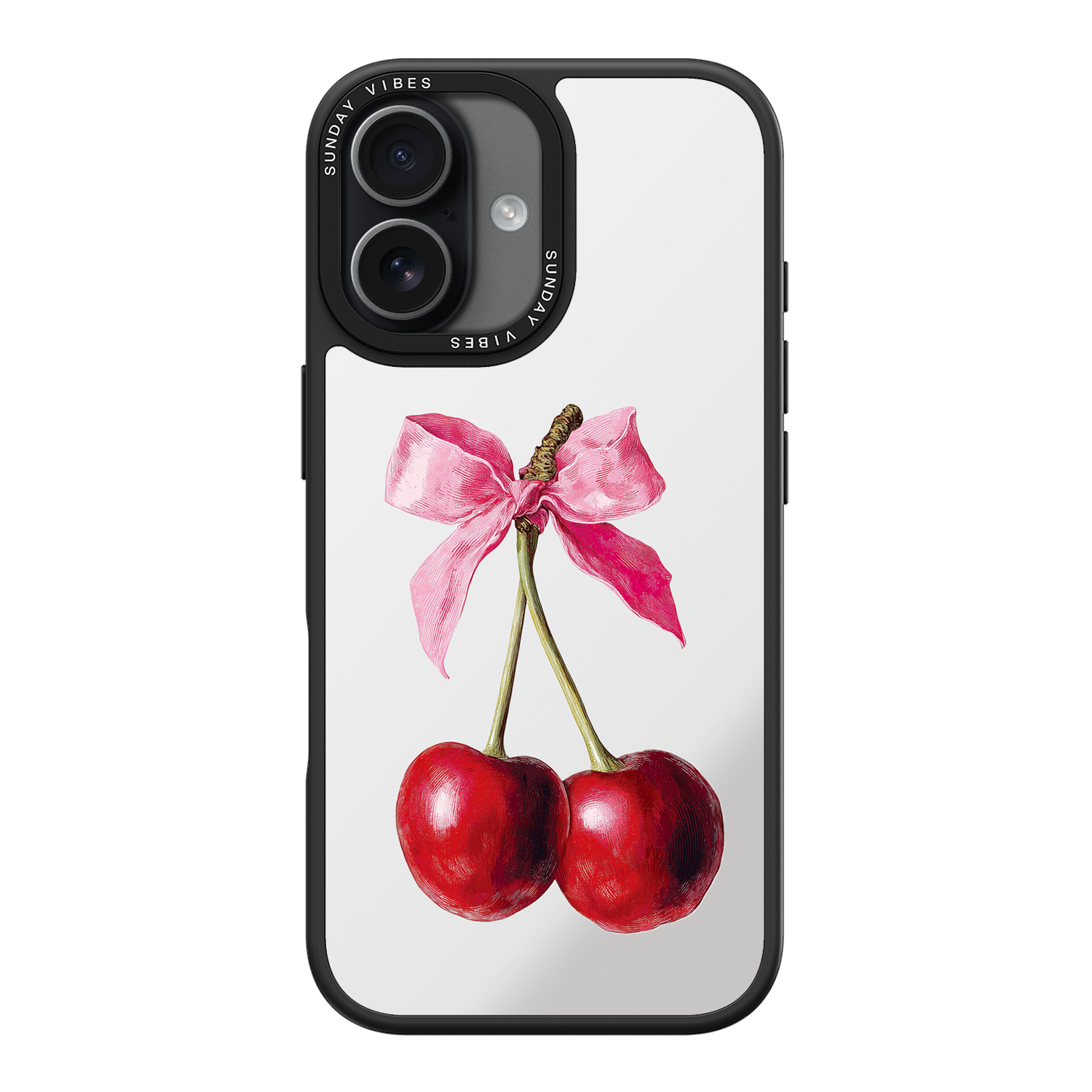 Cherry Charm Mirror iPhone Case