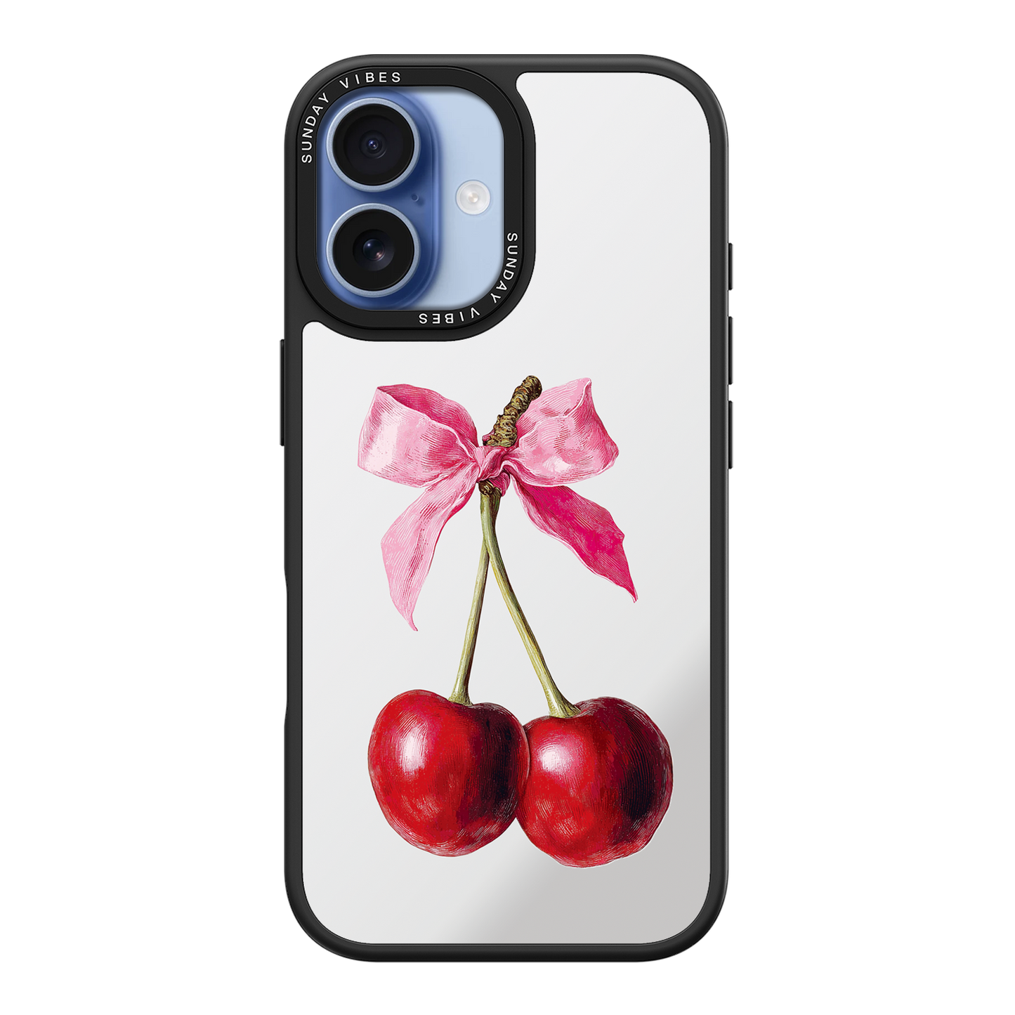 Cherry Charm Mirror iPhone Case