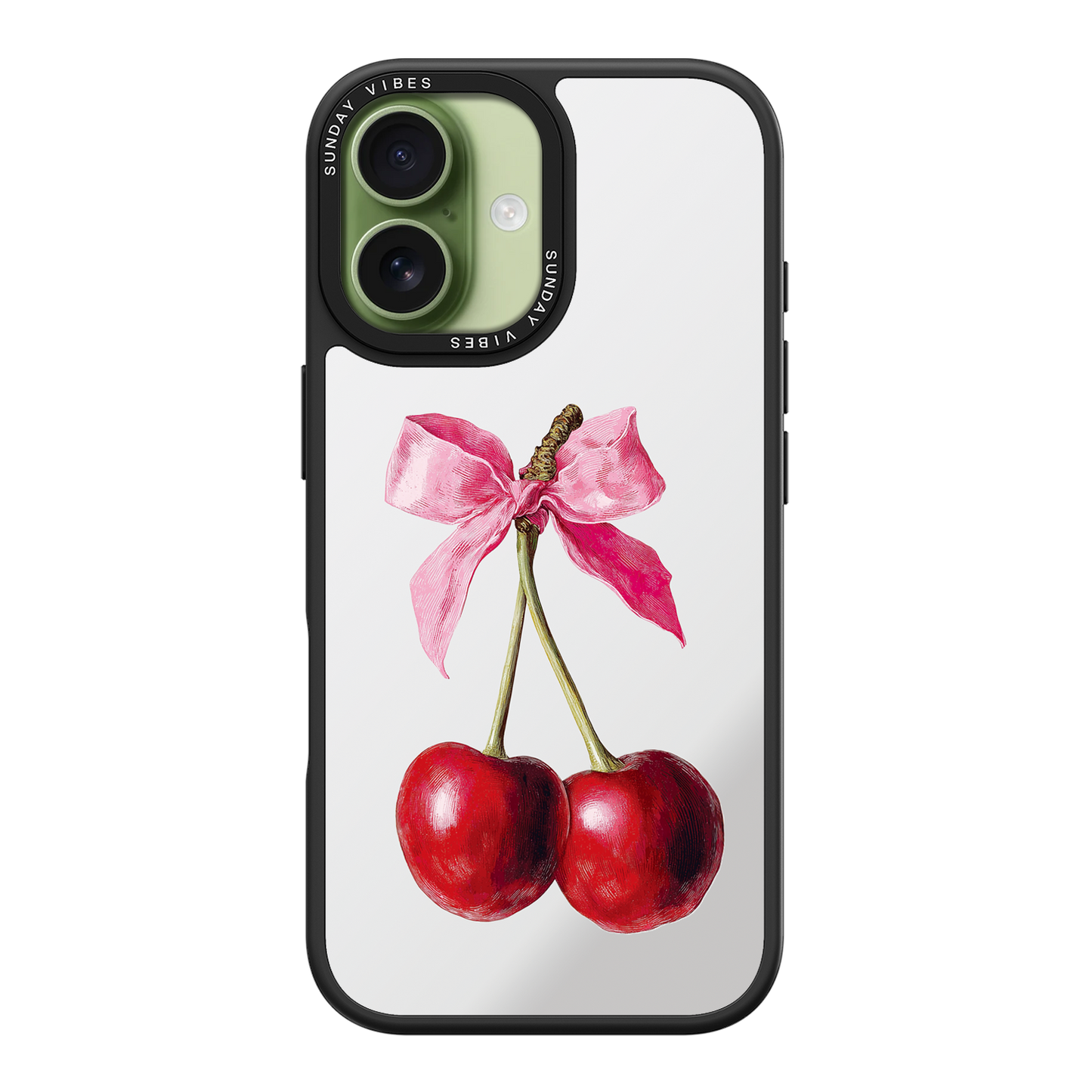 Cherry Charm Mirror iPhone Case