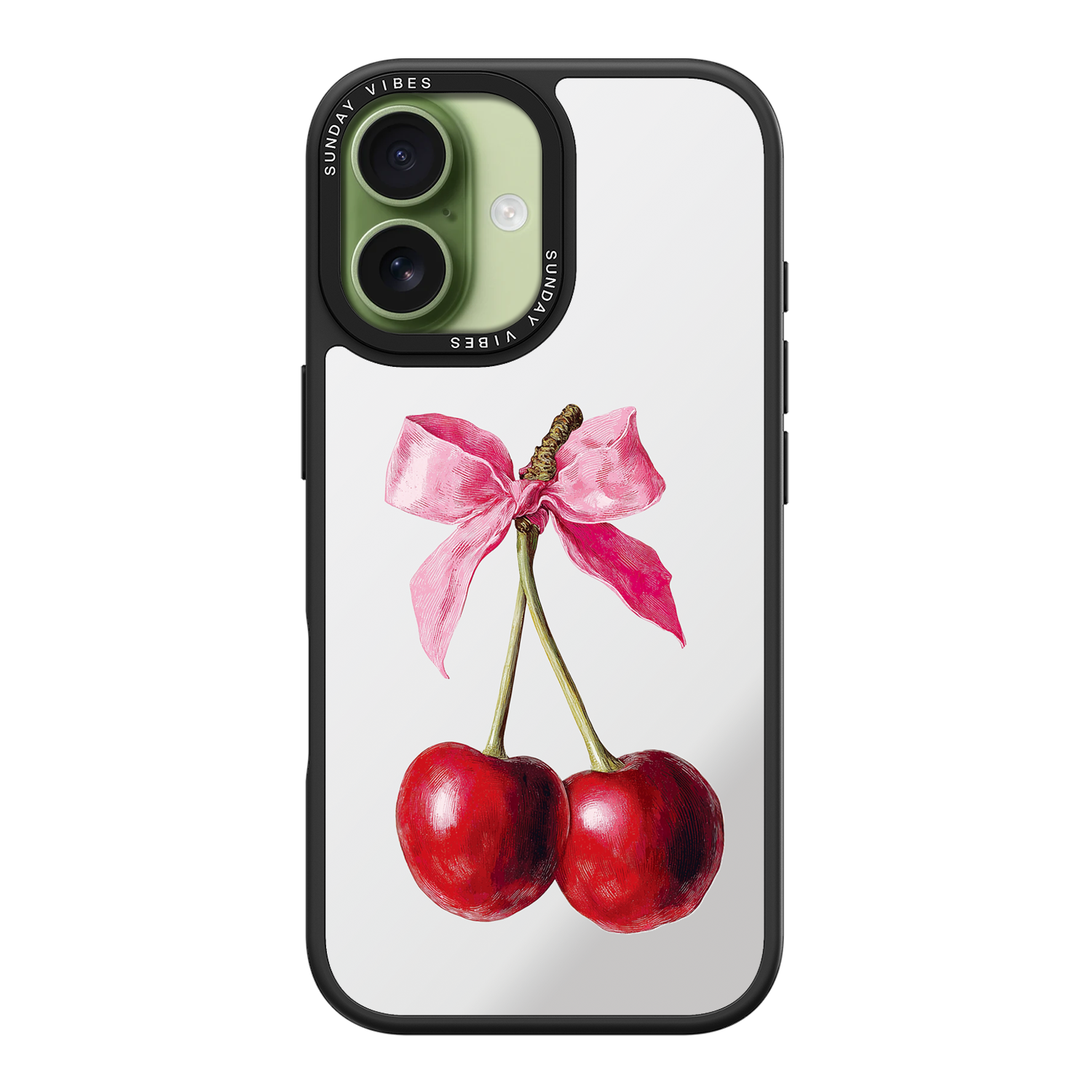 Cherry Charm Mirror iPhone Case