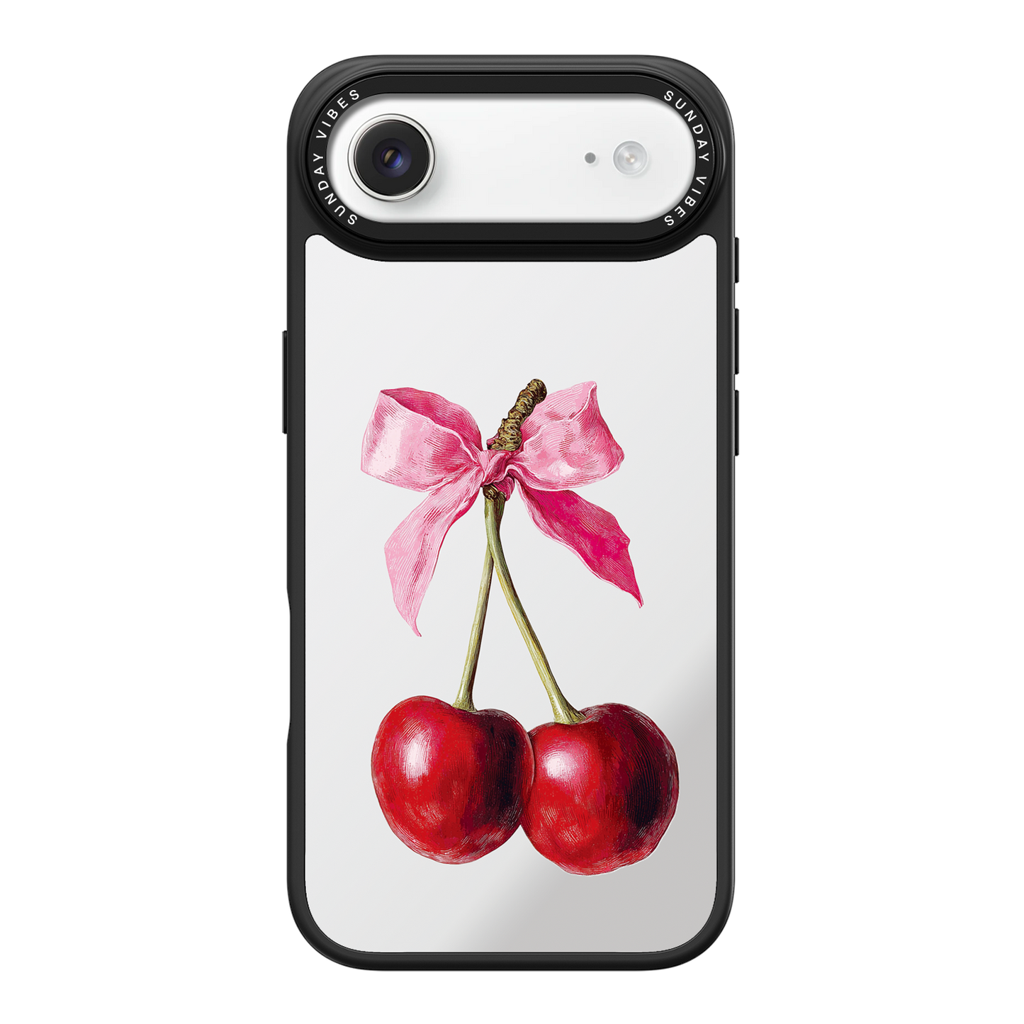 Cherry Charm Mirror iPhone Case