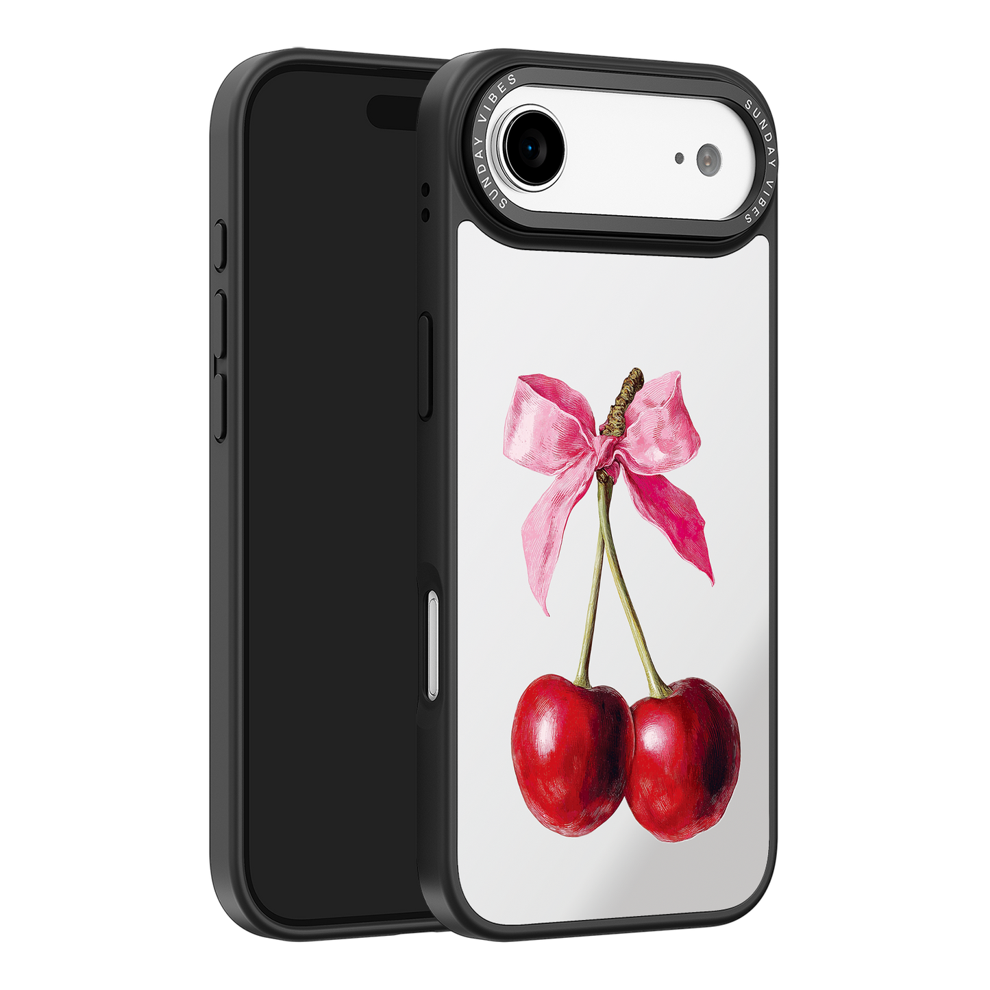 Cherry Charm Mirror iPhone Case