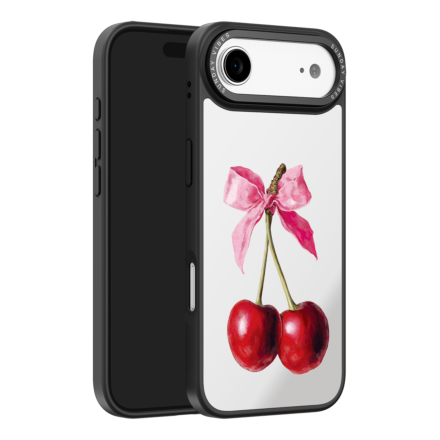 Cherry Charm Mirror iPhone Case