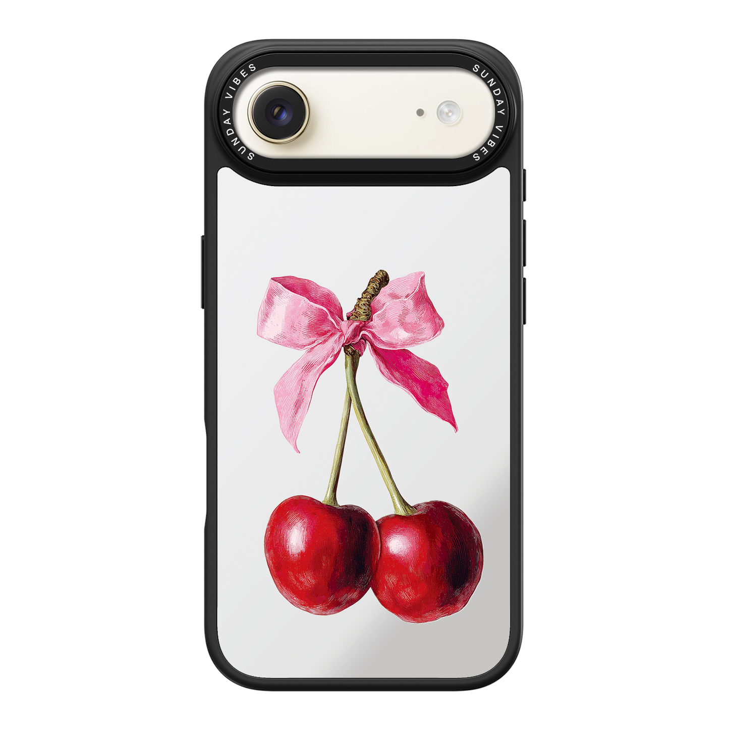 Cherry Charm Mirror iPhone Case