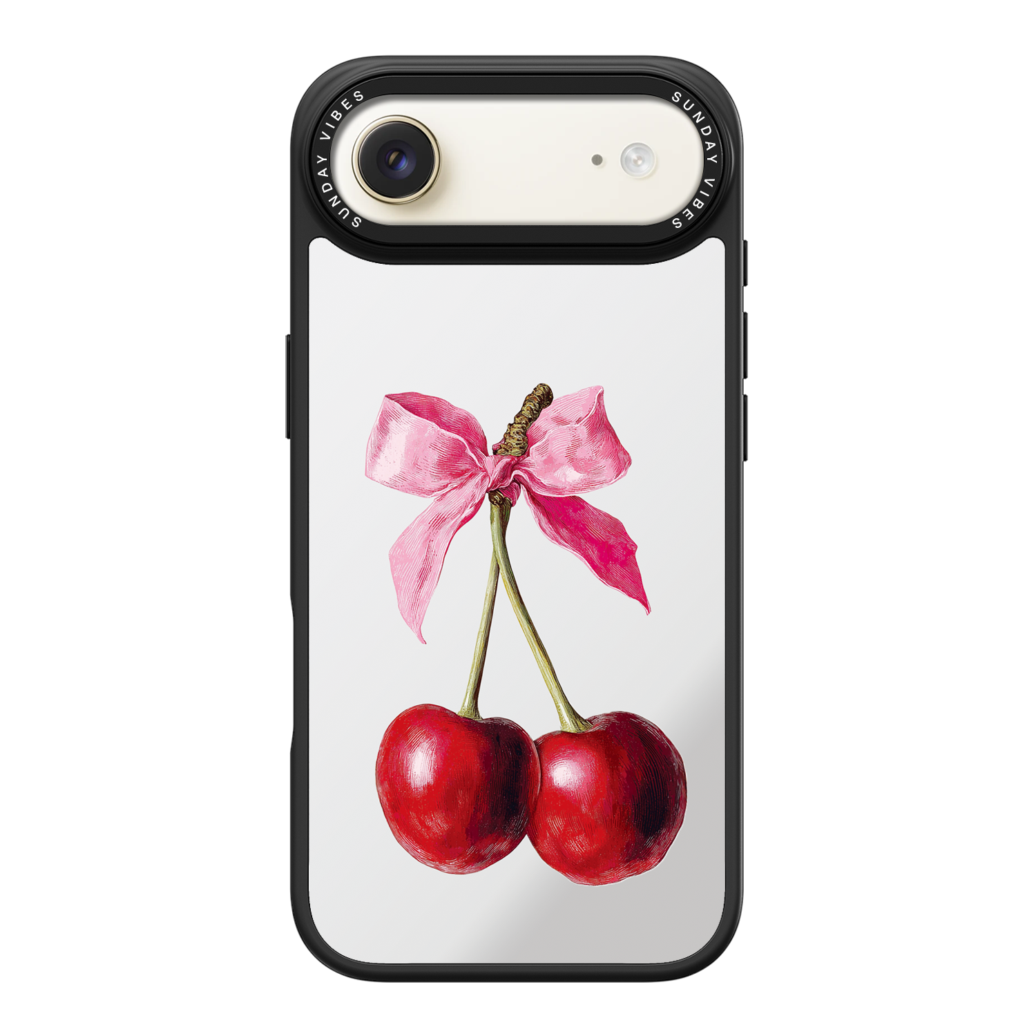Cherry Charm Mirror iPhone Case