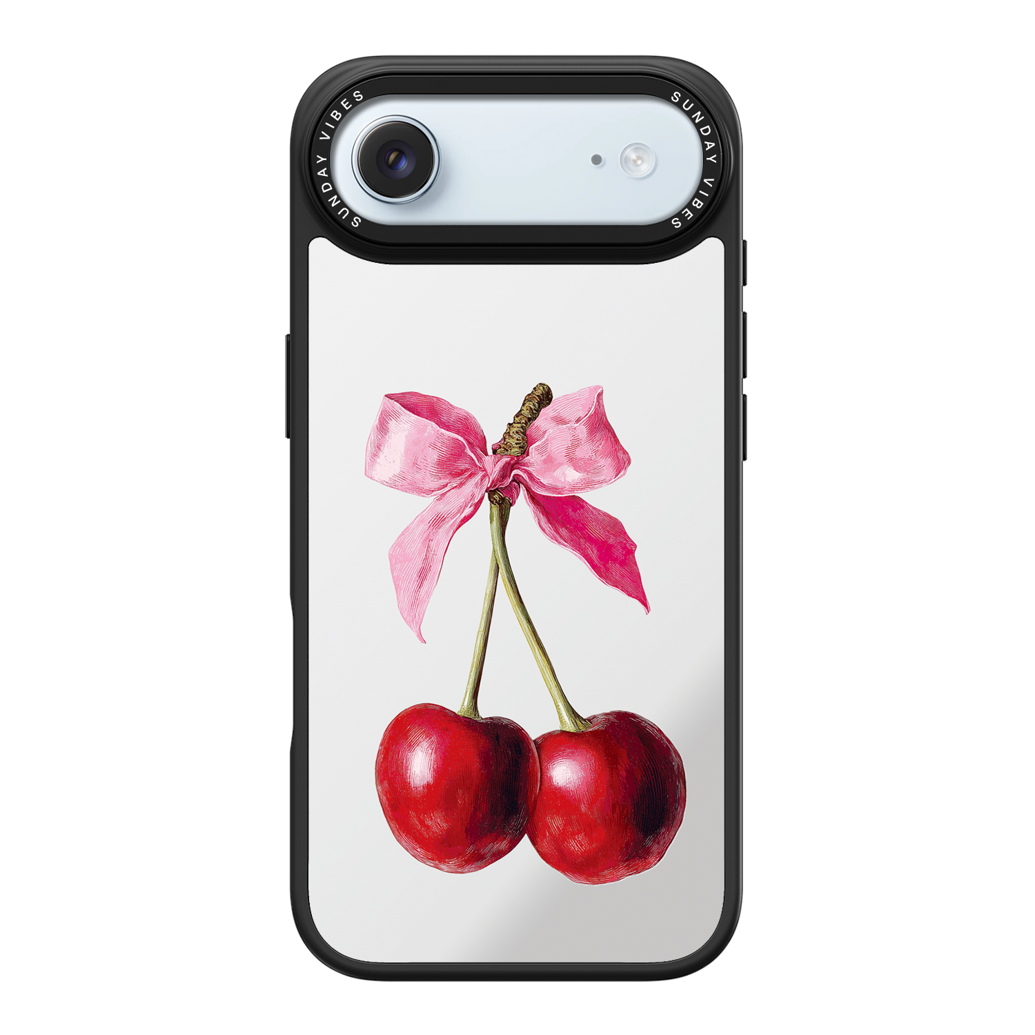 Cherry Charm Mirror iPhone Case
