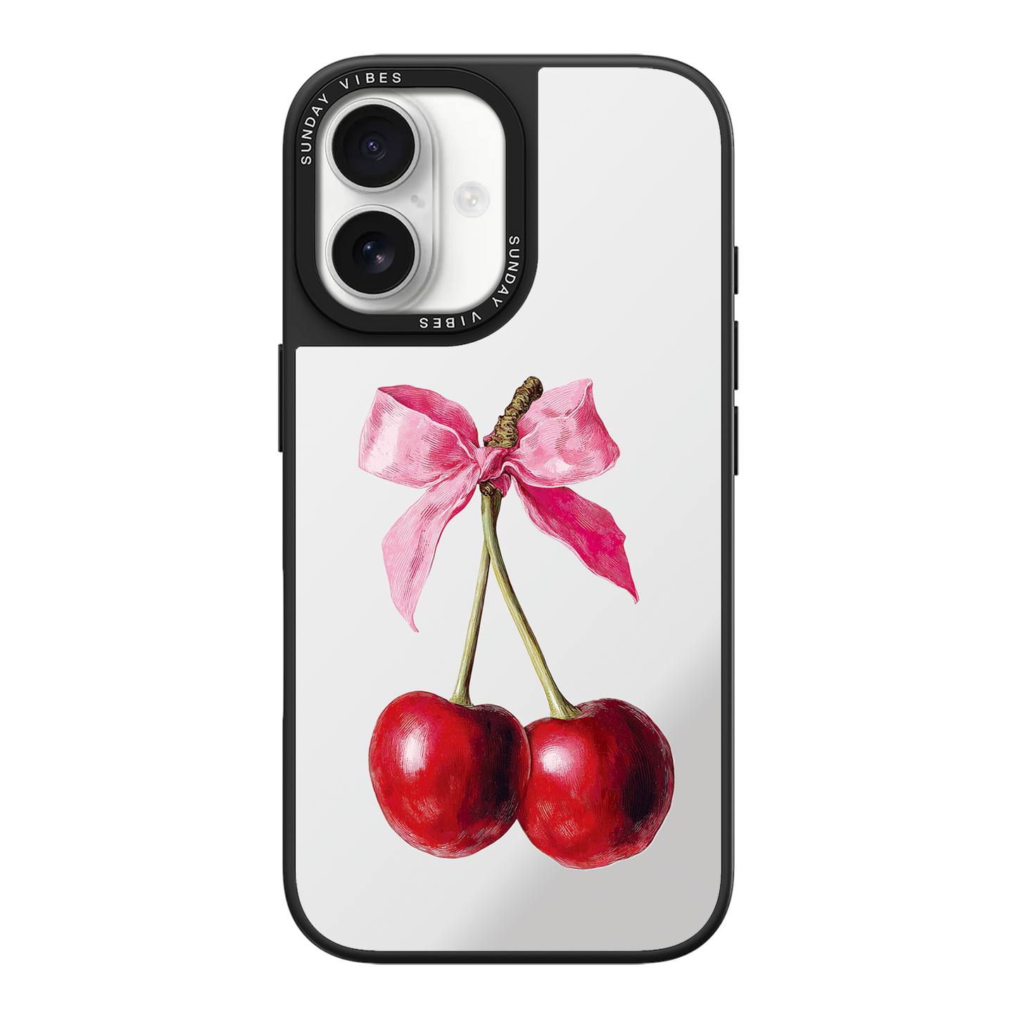 Cherry Charm Mirror iPhone Case