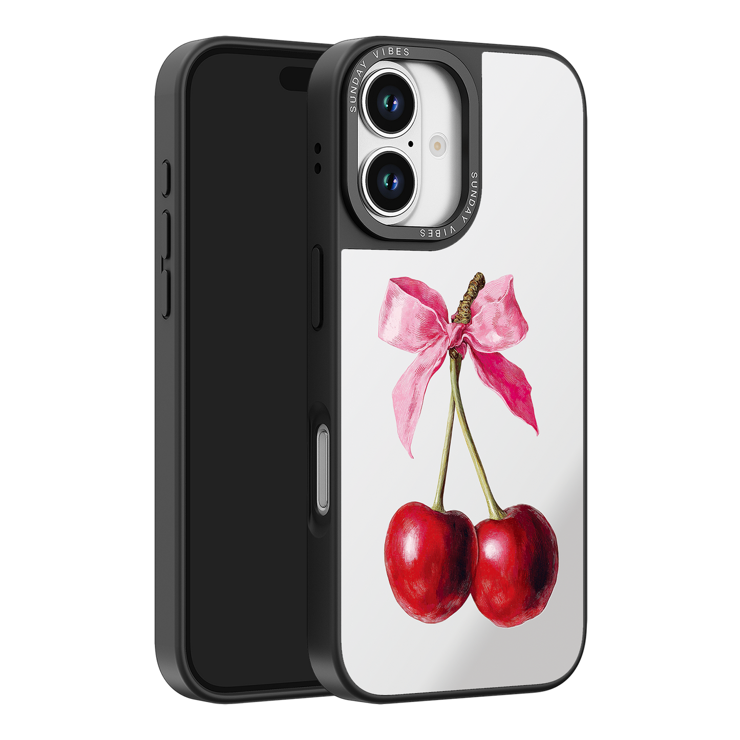 Cherry Charm Mirror iPhone Case