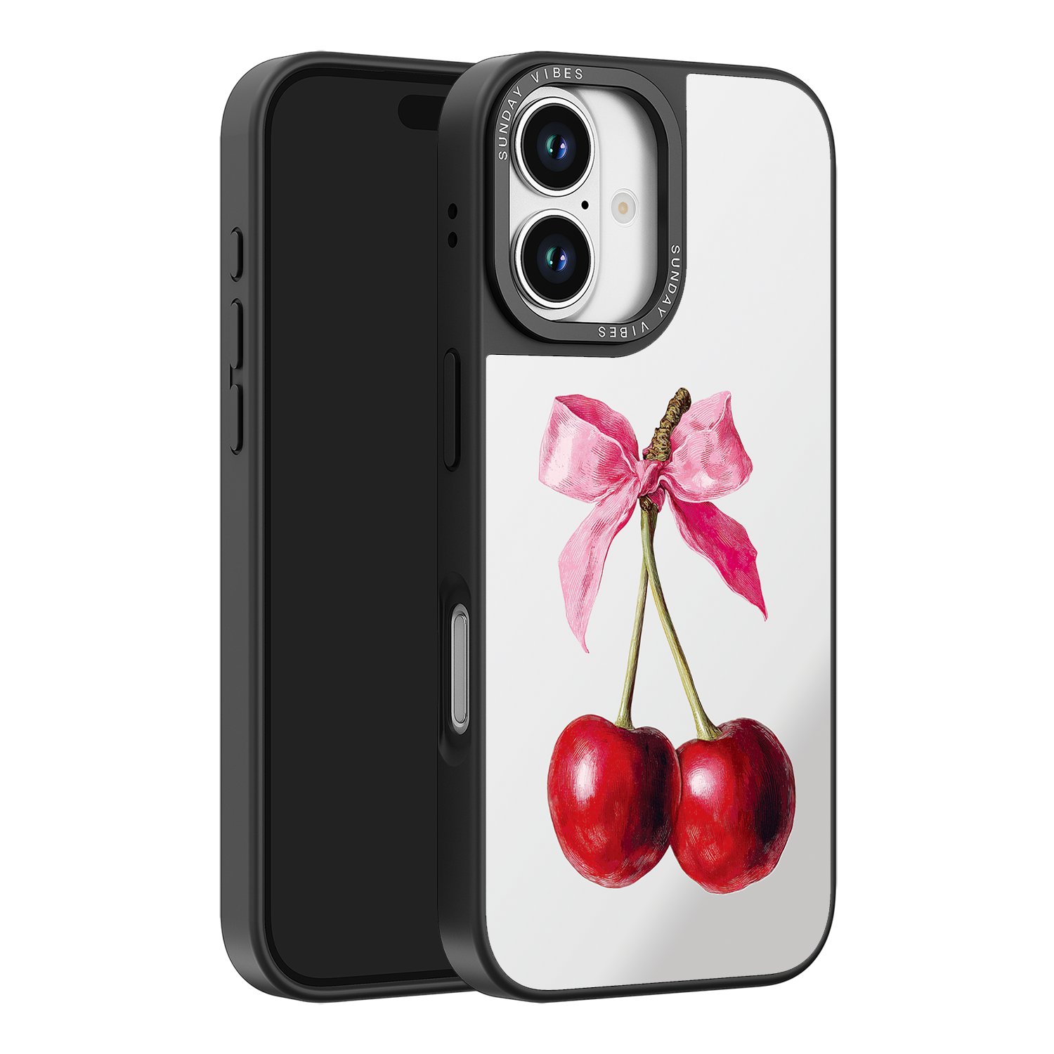 Cherry Charm Mirror iPhone Case