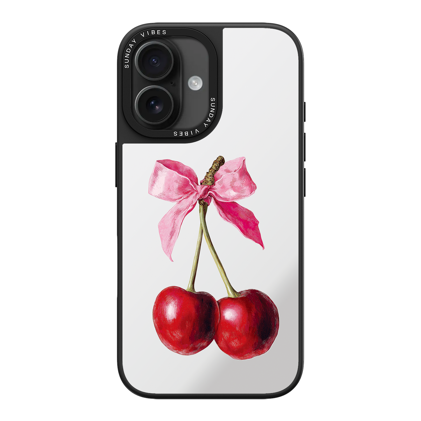Cherry Charm Mirror iPhone Case