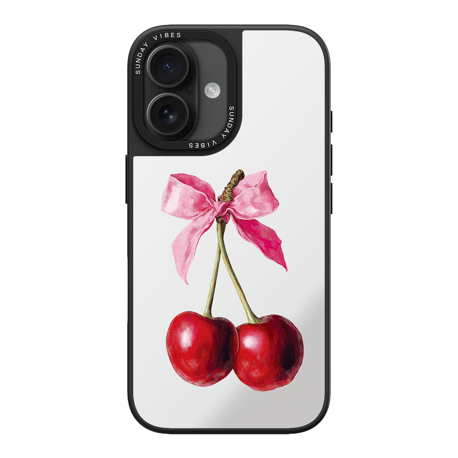 Cherry Charm Mirror iPhone Case