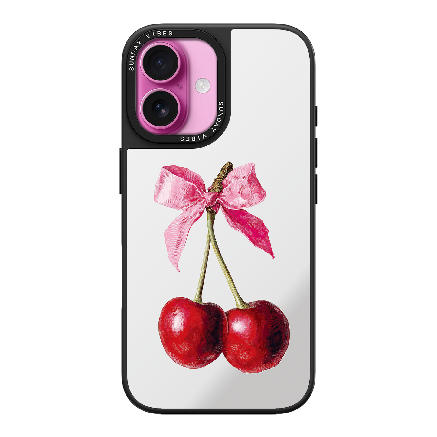 Cherry Charm Mirror iPhone Case