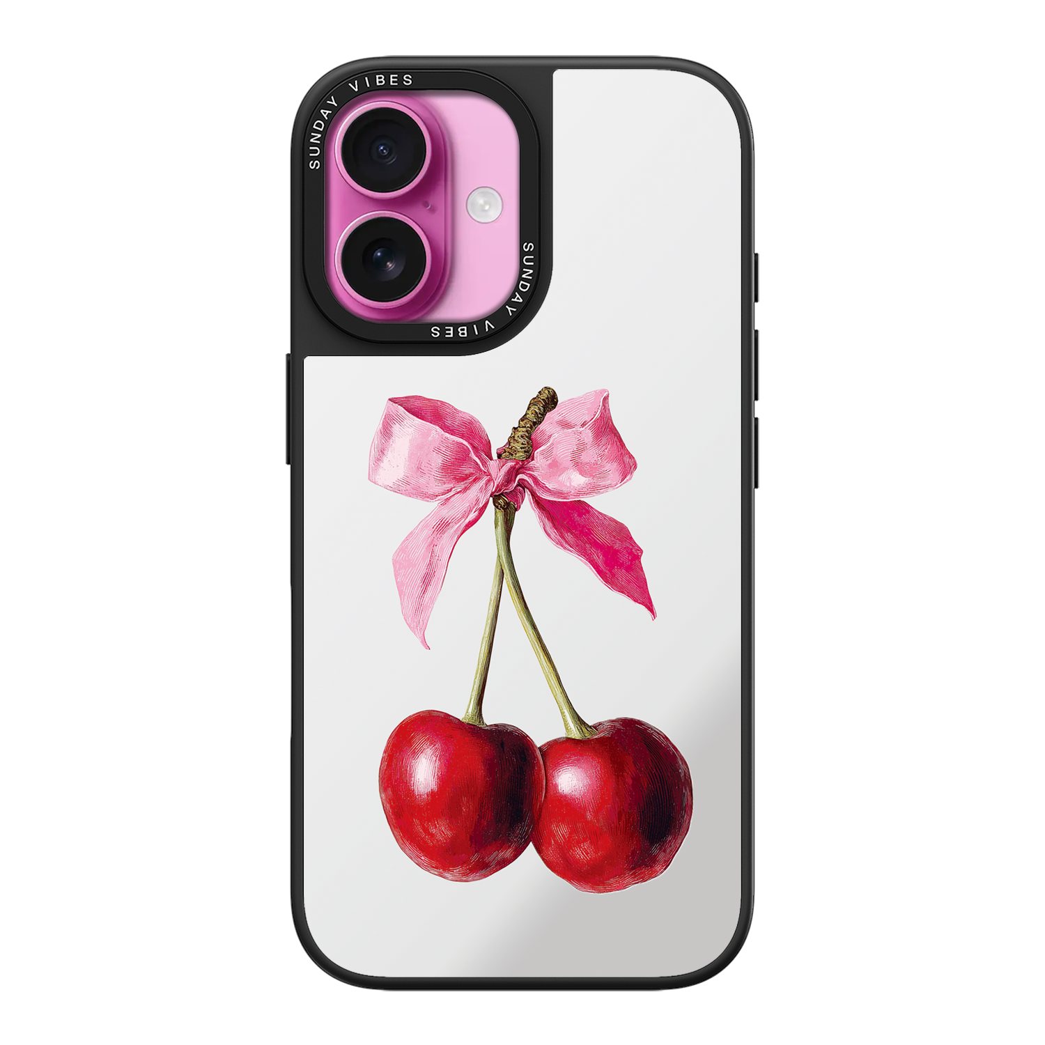 Cherry Charm Mirror iPhone Case