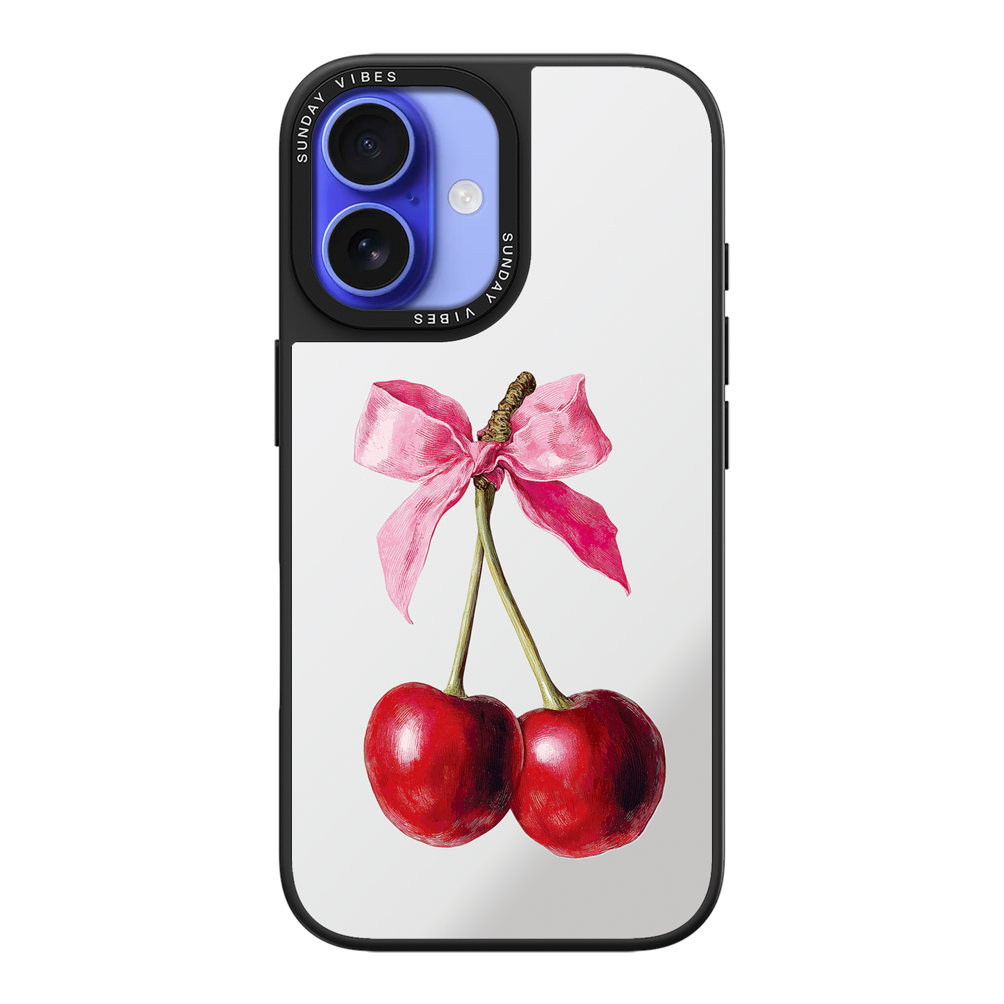 Cherry Charm Mirror iPhone Case